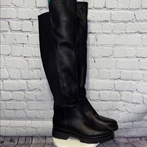 SOUL Naturalizer Black leather Over the Knee Boots Sz 6.5